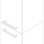 Fackelmann Bad-Hochschrank B.Perfekt Dark Oak, 160x30x32cm, Umrisszeichnung.