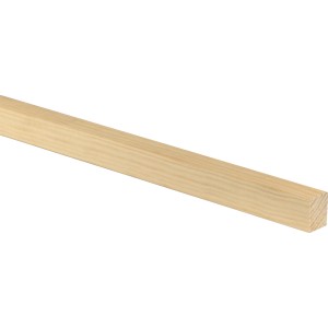 Fichte Flachleiste, 19x23x2400 mm, ideal für Bastelarbeiten und Innenausbau.