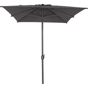 Siena Garden Marktschirm, 200x300 cm, Anthrazit, mit Kurbel für einfache Bedienung.