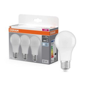 OSRAM LED-Birne E27 8 W Kaltweiß 4000 K Matt 3er