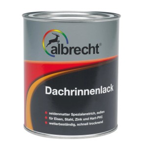 Dachrinnenlack Kupfer seidenmatt, 750ml Dose von Albrecht. Metallschutzlack für Dachrinnen.