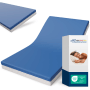 Blaue AM Qualitätsmatratze 90x200 cm zur Dekubitusprophylaxe mit Verpackung.