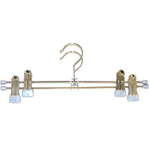 Silberner Klammerbügel aus Metall, 2er-Set, ideal für Hosen und Röcke.