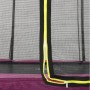 Detailaufnahme: Rosa EXIT Silhouette Trampolin D427cm mit Sicherheitsnetz und Reißverschluss.