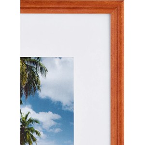 Holzbilderrahmen Erle gerillt, 18x24 cm, mit Aufsteller für Fotos und Bilder.