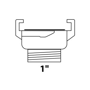 Kirchhoff Schnellkupplung-Gewindestück aus Messing, 33,3 mm (1AG), blank, für Schlauchverbinder.