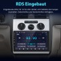 Junsun Autoradio mit 10-Zoll Touchscreen im VW Touran Armaturenbrett, zeigt RDS Radio mit 93.90 MHz Frequenz.