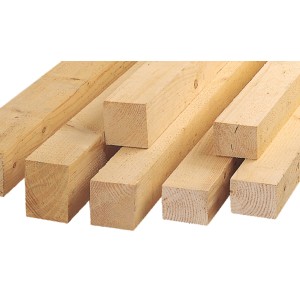 Kantholz Fichte / Tanne sägerau 48 mm x 48 mm x 4000 mm