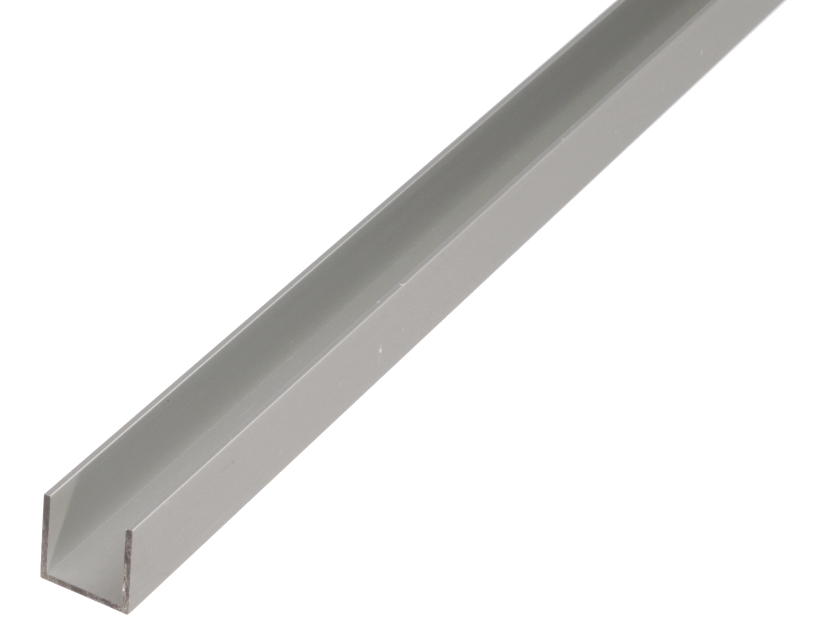 U-Profil Aluminium 20 mm x 20 mm x 1.000 mm Silber