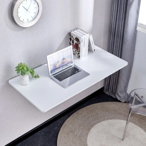 okwish Klapptisch mit MDF Wandmontage Küche Home Office 114x56x18cm Weiß