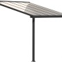 Palram Canopia Olympia Terrassenüberdachung 3x3.1m, Anthrazit, klare Doppelstegplatten.