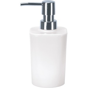 Weißer Kleine Wolke Seifenspender Plenty mit Chrom-Pumpe.