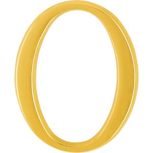 Goldene Hausnummer '0' aus Messing von AnsaPro.