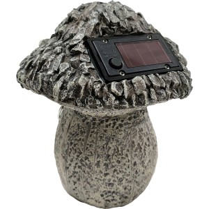 Solar Pilz Naturstein, Ø 16 cm, Deko für Garten & Außenbereich.