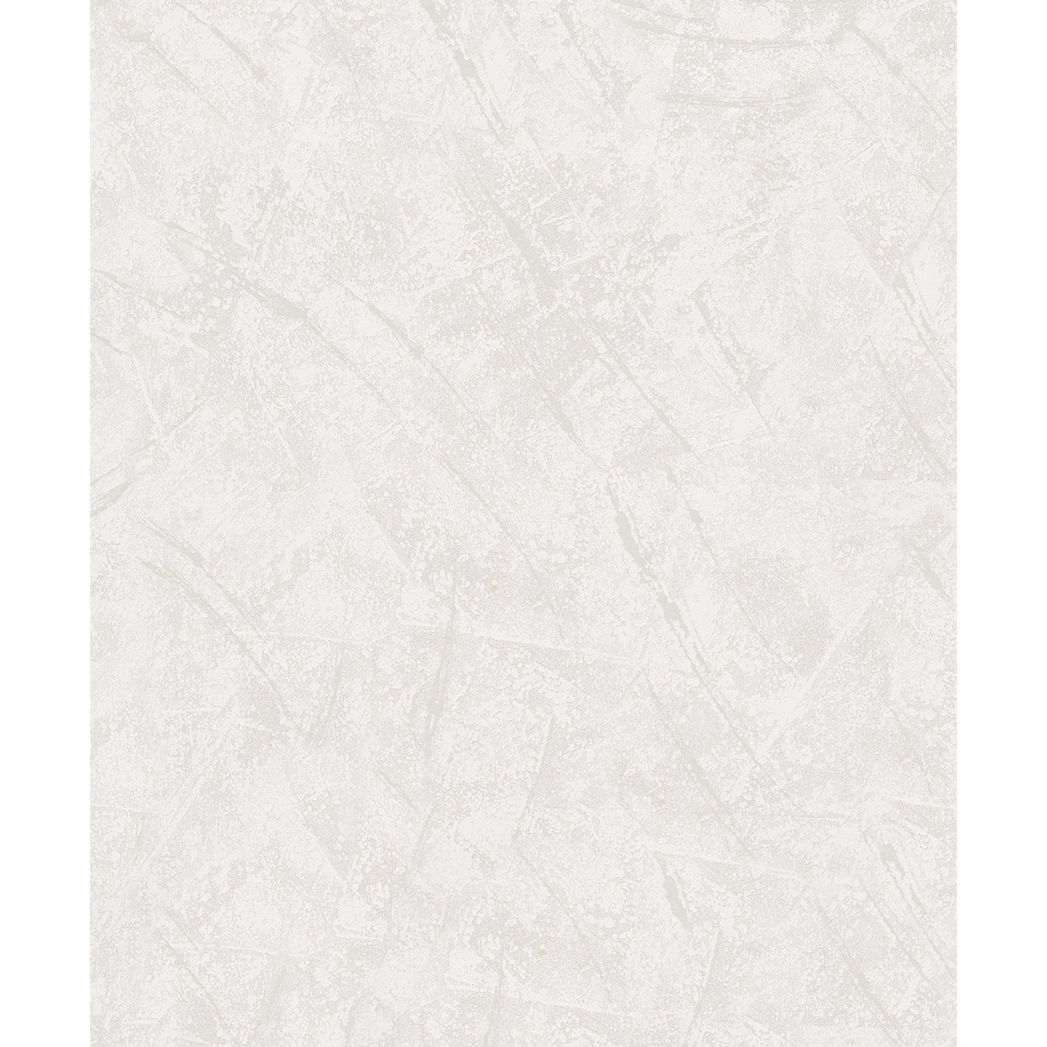 Vliestapete La Veneziana III in Grau mit Putzstruktur und Metallic-Akzenten.