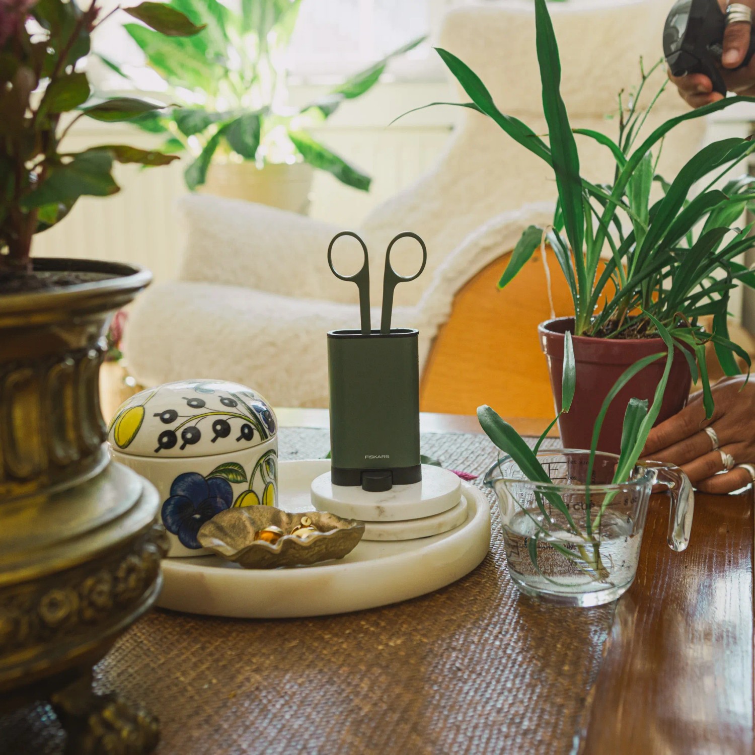 Fiskars Pflanzenschere Lange Griffe mit Halter Grn kaufen bei OBI