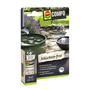 COMPO Mücken-frei 15ml: Mittel gegen Mückenlarven in Regentonnen und kleinen Wasserbecken.