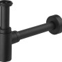 Schwarzer, matter Design-Siphon DS-3420 von baliv für Waschbecken.