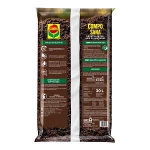 Sack Compo Sana Grünpflanzen- und Palmenerde, torffrei, 30 Liter. Spezialerde für Grünpflanzen, Palmen und Farne.