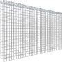 Gabiona Anbaukorb Typ 4, 100x200x20cm, Maschenweite 5x5cm, aus galvanbeschichtetem Drahtgitter.