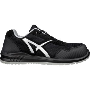 Albatros Sicherheitshalbschuh Drifter Black Low S1P, schwarz-silber, Größe 44.