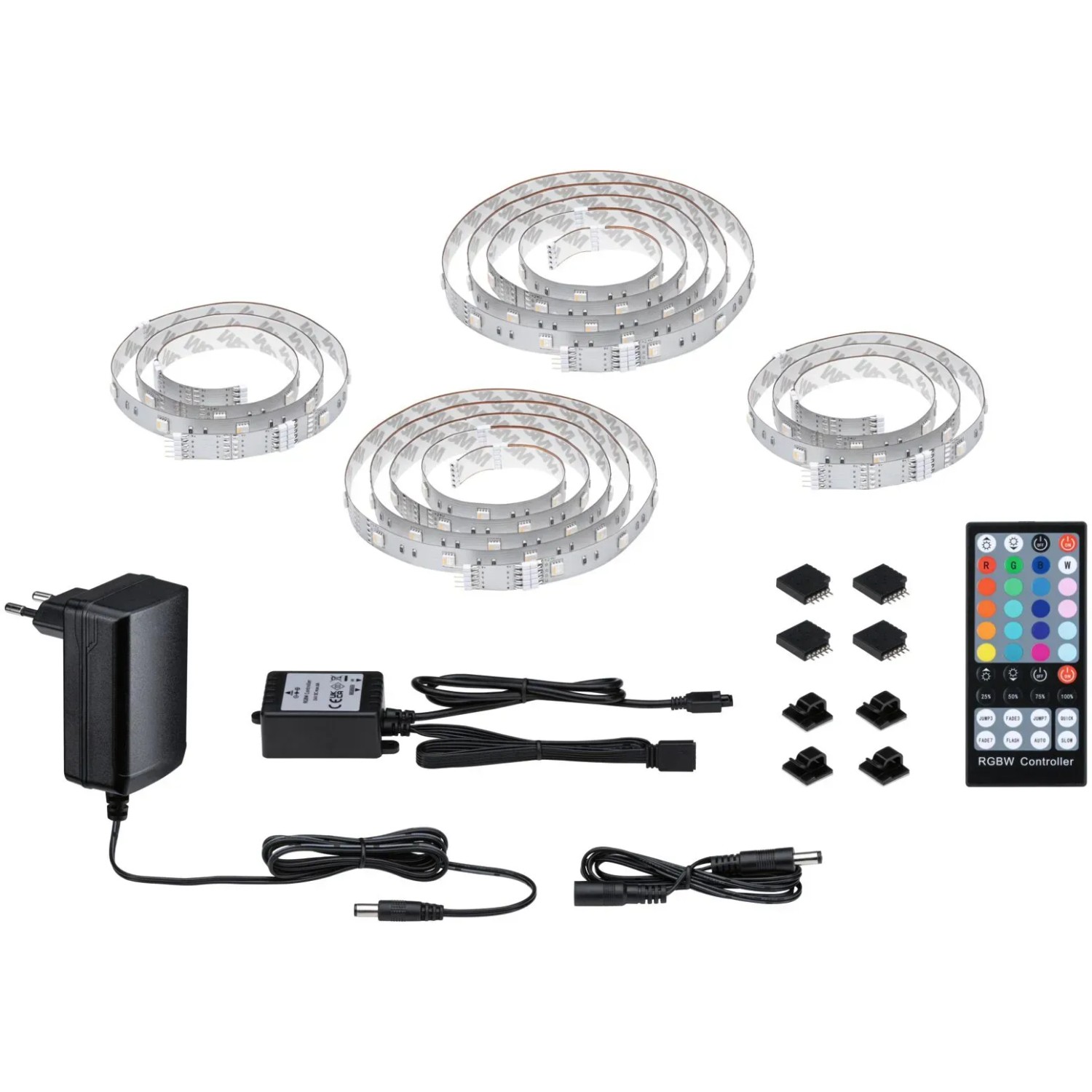 Paulmann MaxLED 250 TV Comfort Set für 65 Zoll Fernseher mit LED Streifen, Fernbedienung und Zubehör.