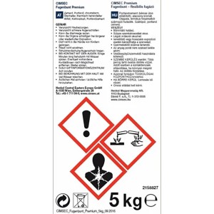 Cimsec Premium Fugenbunt Honig 5 kg Sack mit Gefahrenhinweisen.