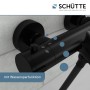 Schütte Thermostat Badewannenarmatur London, schwarz matt, mit Temperaturregler und Wassersparfunktion.