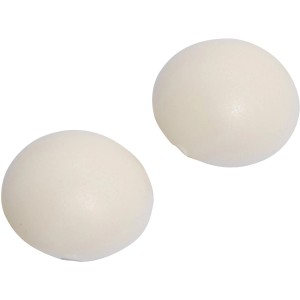 Zwei weiße, selbstklebende OBI Wand-Anschlagpuffer (Ø 30 mm) zum Schutz vor Wandbeschädigungen.