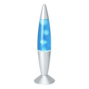 Eglo LED-Lavatischleuchte Silber/Blau/Weiß, Höhe 42cm