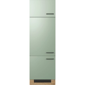 Flex-Well Geräteschrank Cara, 60cm, schilfgrün/Artisan Eiche, für Einbaukühlgerät