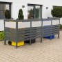 Westmann Mülltonnenverkleidung Planum für 4 Tonnen (je 240 l) in Anthrazit/Grau.