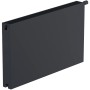 Sanicomfort Universal-Planheizkörper Typ 22 DK, 60x60 cm, in Schwarz Matt. Heizkörper für Neubau & Altbau.