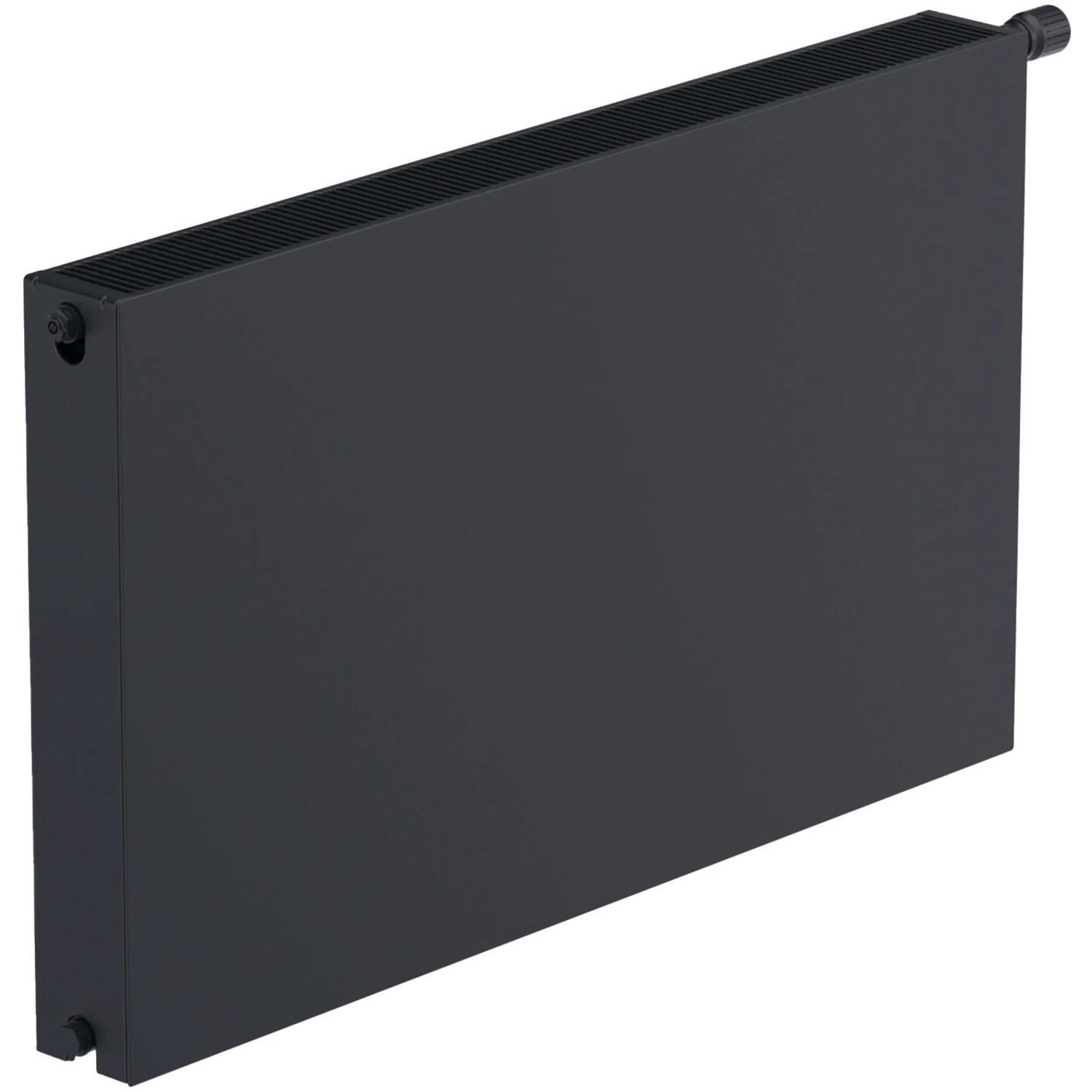 Sanicomfort Universal-Planheizkörper Typ 22 DK, 60x60 cm, in Schwarz Matt. Heizkörper für Neubau & Altbau.