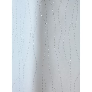 Wenko Duschvorhang Deluxe Weiß, 200x180 cm, mit Glanzeffekt und Steinoptik.
