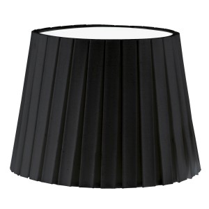 Schwarzer Eglo Lampenschirm Vintage Plissee, Ø 24,5 cm.