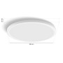 Weißes, rundes Philips Hue LED-Panel Tento, Ø 54,2 cm, 35 mm flach. Smarte Deckenleuchte.