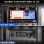 Junsun 6.9 Zoll 1 DIN Autoradio mit CarPlay/Android Auto. Vorher/Nachher-Vergleich: Altes Radio vs. neues mit großem Touchscreen, Navigation.