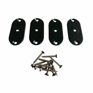 Zaunbeschlag Original PLUS, Stahl, Schwarz, 3x7 cm, mit Schrauben für Zaunbau.