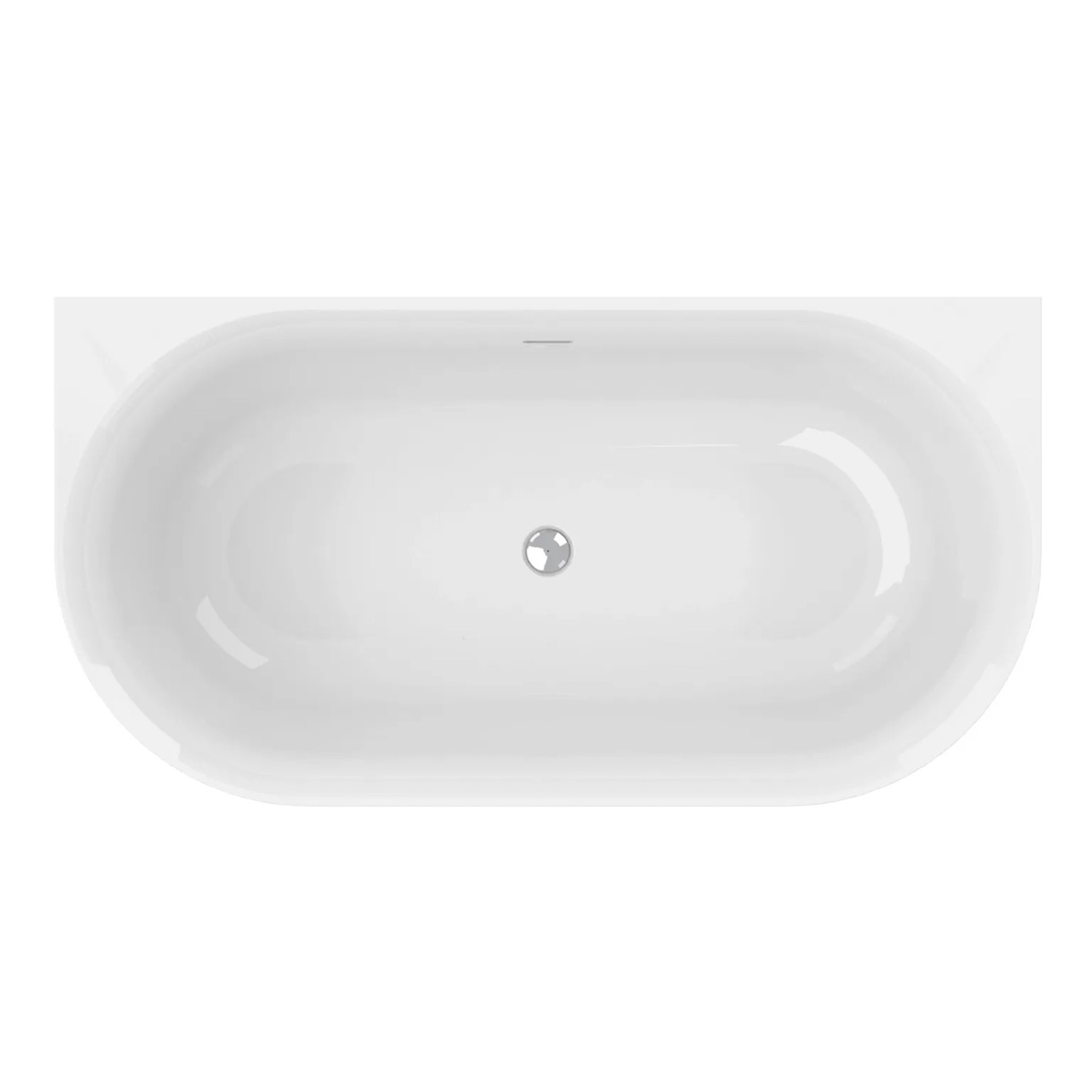 Ottofond Badewanne Mince, 155 cm, Weiß, Rechteck-Badewanne, Aufsicht
