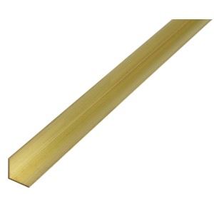Gleichschenkliges Winkelprofil aus Messing, 10x10x1000 mm, ideal für Verbindungen und Befestigungen.