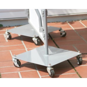 Floracord Paravent Fußplatte mit Rollen, Zubehör für flexiblen Sonnenschutz.