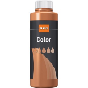 OBI Color Voll- und Abtönfarbe Kupferbraun, matte Dispersionsfarbe im 500 ml Gebinde.