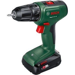 Bosch EasyDrill 18V-38 Akku-Bohrschrauber mit Akku und Ladegerät, grün/schwarz.