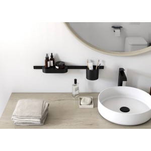 Hansgrohe Badezimmer-Set WallStoris Mattschwarz 4-teilig