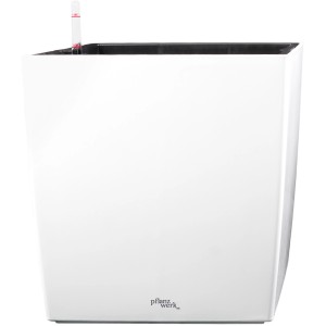 Pflanzwerk® Pflanzkübel Cube 38 cm x 40 cm x 40 cm Shiny Weiß