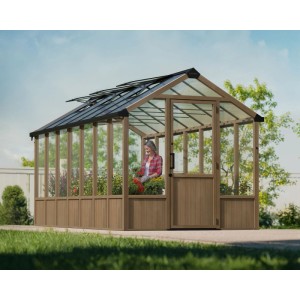 CANOPIA by PALRAM Gewächshaus Natura Braun 12 m² inkl. Fundamentrahmen