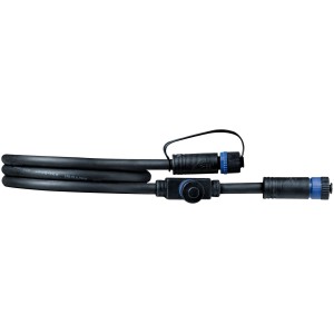 Schwarzes Paulmann Plug & Shine Kabel, 1 m, für Außenbeleuchtungssysteme.