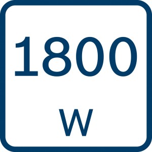 Symbol: 1800 Watt Leistung der Bosch Kapp- und Gehrungssäge Professional GCM 340-305 D.