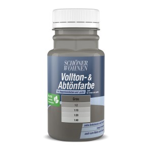 Schöner Wohnen Vollton- und Abtönfarbe Grau, 125ml, matt. Zum Abtönen von Farben und Putzen.